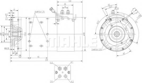 MAHLE ORIGINAL MM 347 Electric Motor